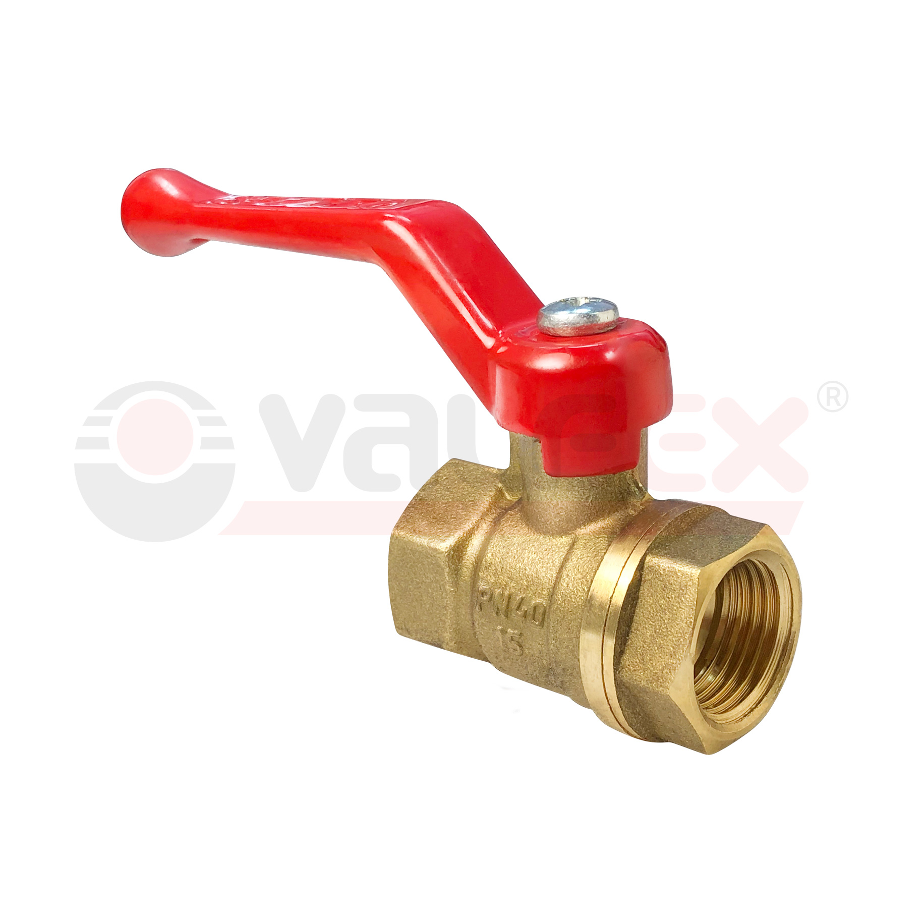 Кран шаровый латунныйVALFEX STANDART 11б27п1 вода ВР/ВР Ду 20 (3/4") Ру 40 рычаг 