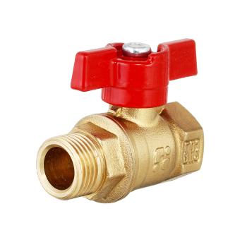 Кран шаровый латунныйБАЗ  11б27п1 вода ВР/НР Ду 15 (1/2") Ру 40 бабочка 